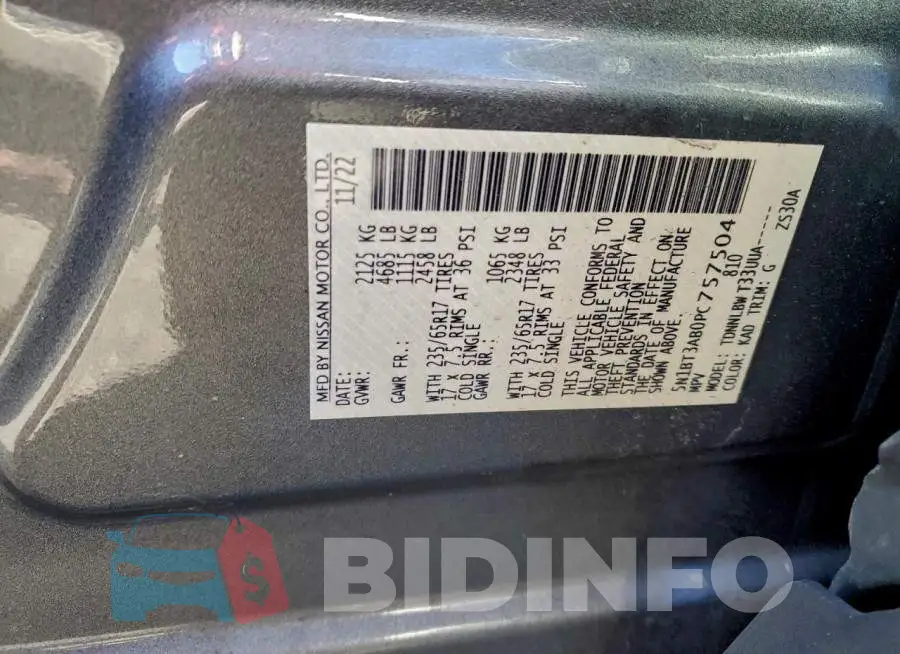 5N1BT3AB0PC757504 Photo# 14