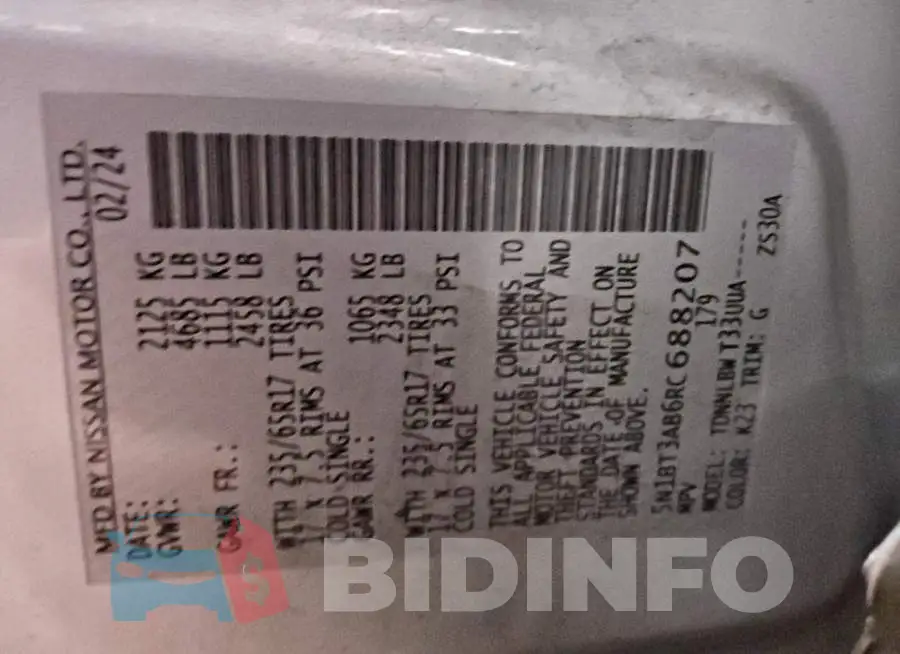 5N1BT3AB6RC688207 Photo# 13