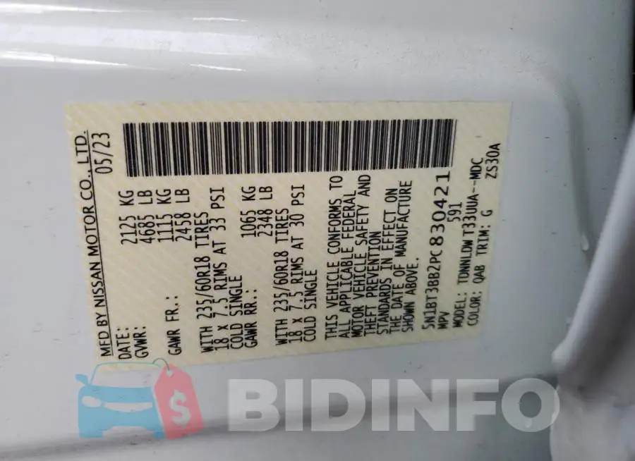 5N1BT3BB2PC830421 Photo# 14