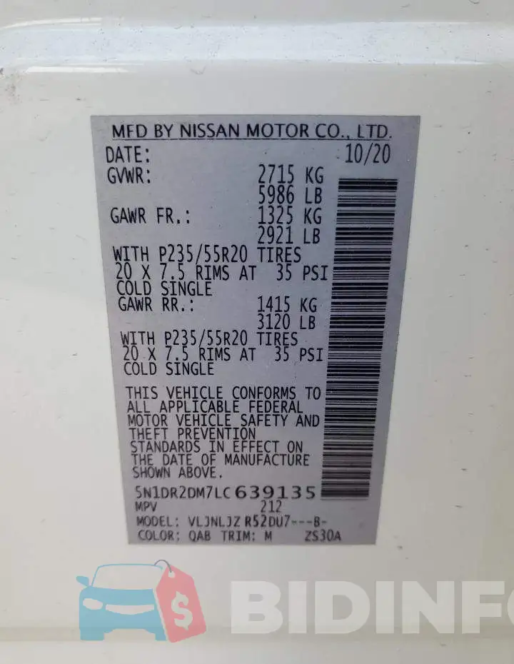 5N1DR2DM7LC639135 Photo# 13