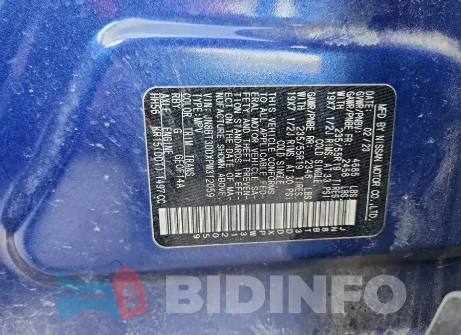 JN8BT3DDXPW312059 Photo# 13