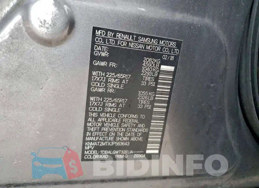 KNMAT2MTXJP563643 Photo# 13