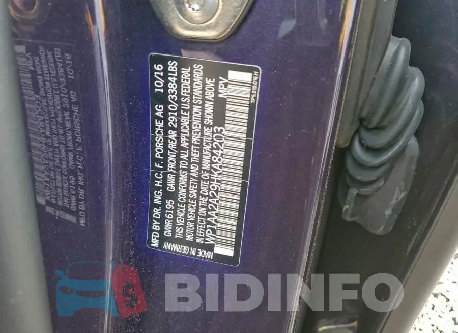 WP1AA2A29HKA84203 Photo# 13