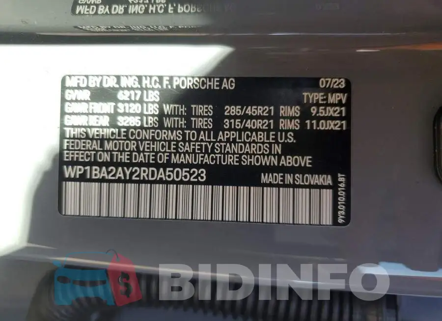WP1BA2AY2RDA50523 Photo# 13