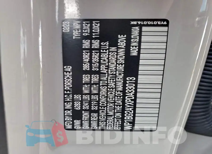 WP1BG2AYXPDA33013 Photo# 13