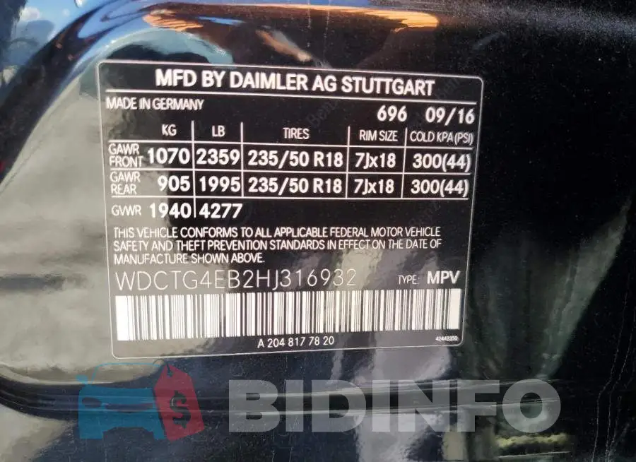 WDCTG4EB2HJ316932 Photo# 13