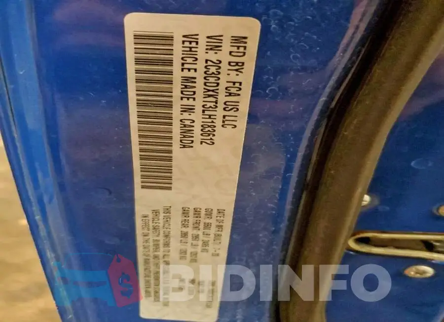 2C3CDXKT3LH183612 Photo# 12