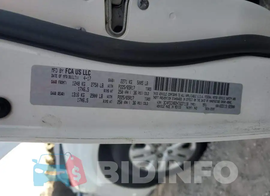 3C4PDCAB2HT637118 Photo# 13