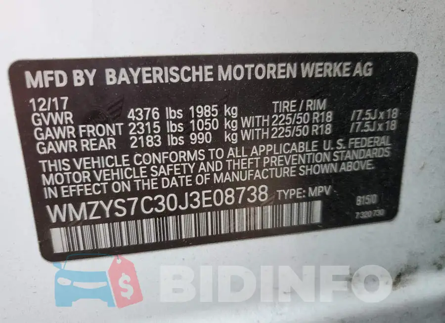 WMZYS7C30J3E08738 Photo# 12