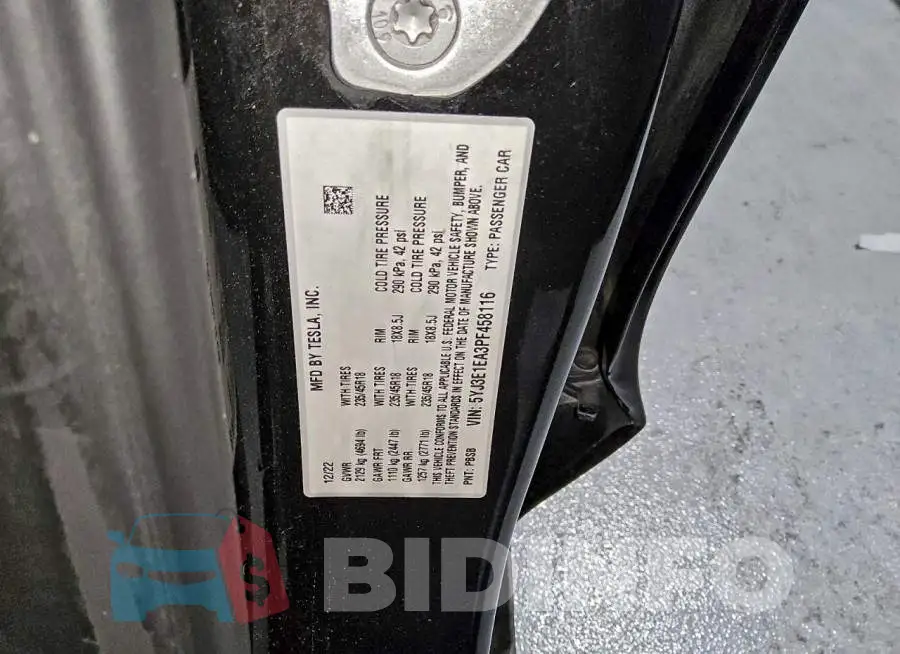 5YJ3E1EA3PF458116 Photo# 12