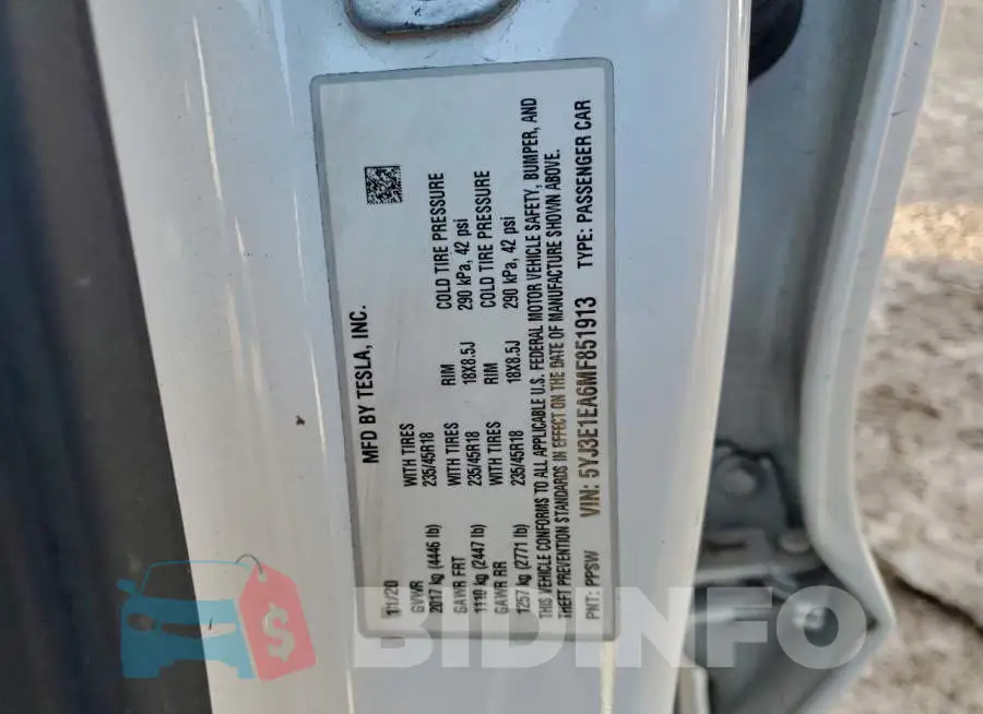 5YJ3E1EA6MF851913 Photo# 12