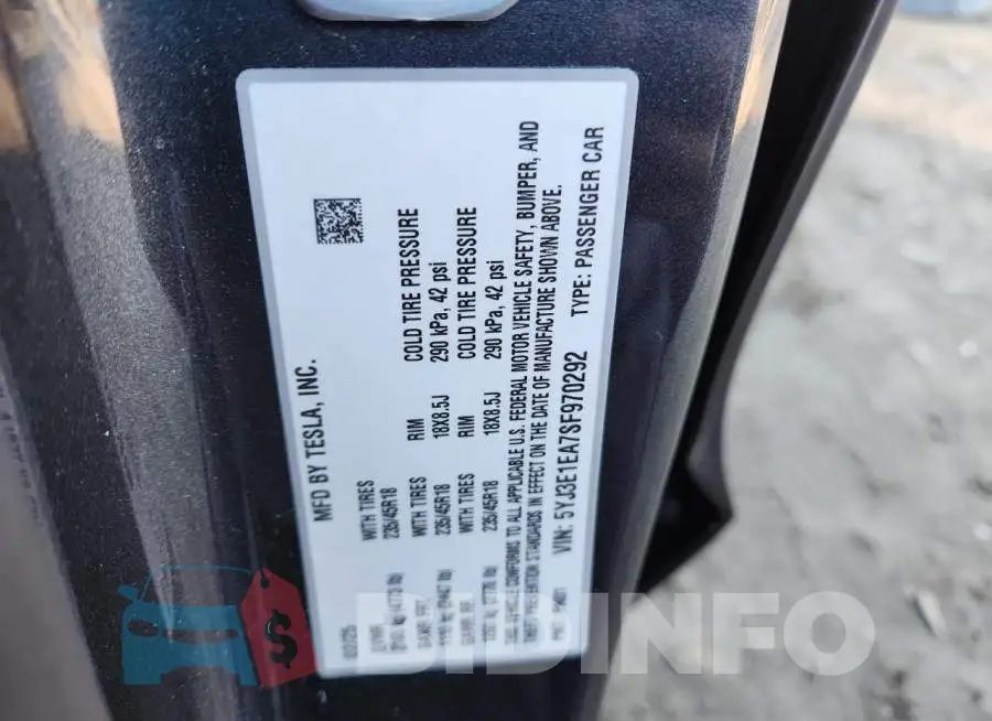 5YJ3E1EA7SF970292 Photo# 12