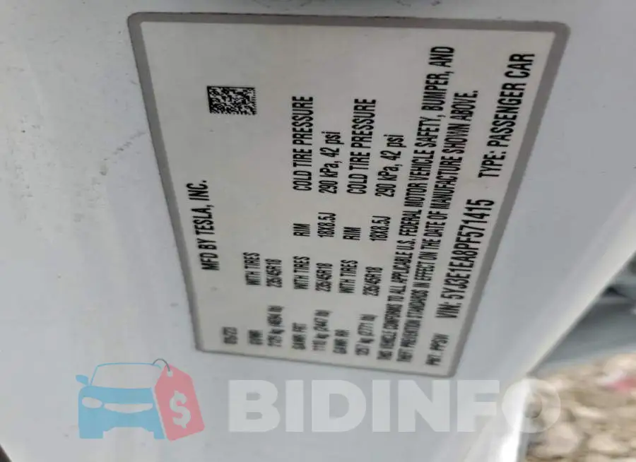 5YJ3E1EA8PF571415 Photo# 12