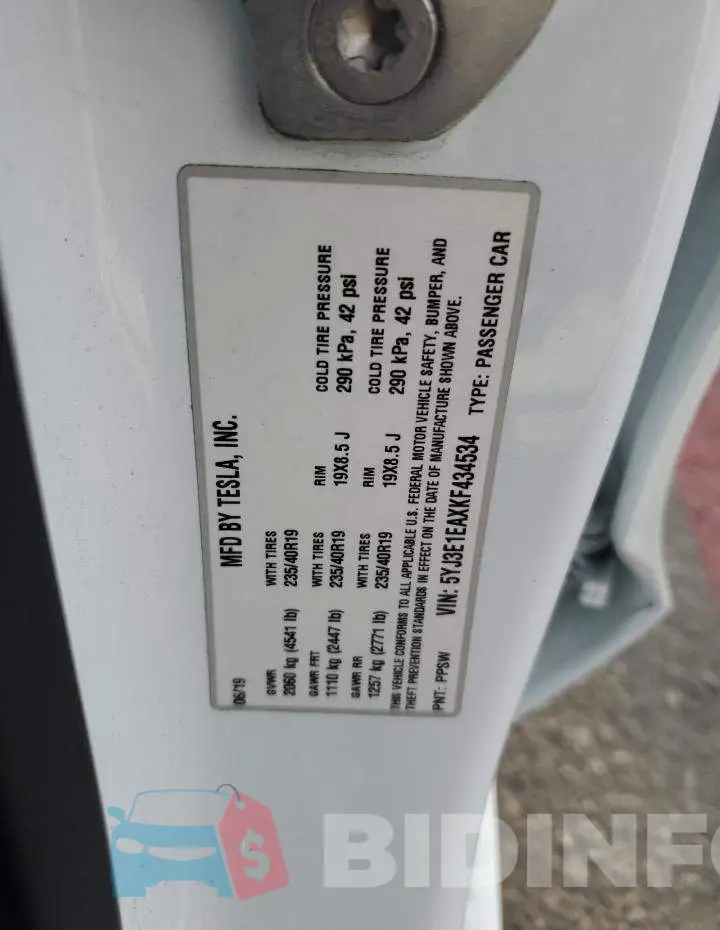 5YJ3E1EAXKF434534 Photo# 13