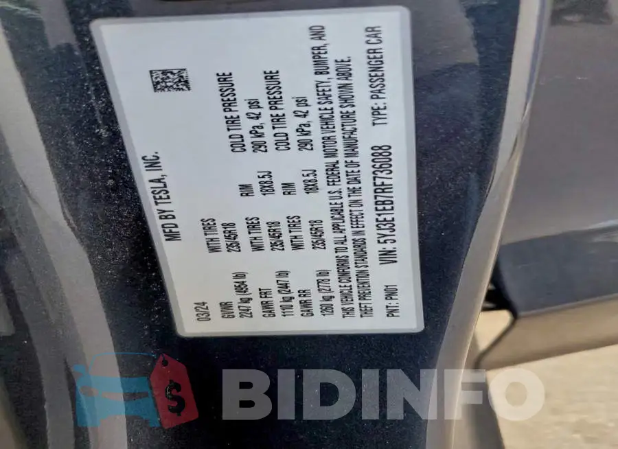 5YJ3E1EB7RF736088 Photo# 12