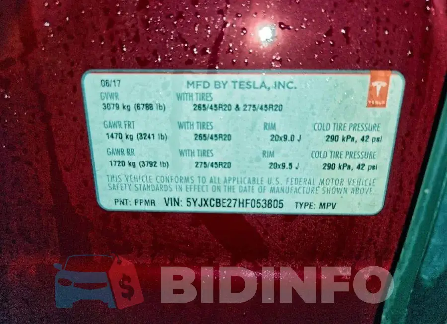 5YJXCBE27HF053805 Photo# 14