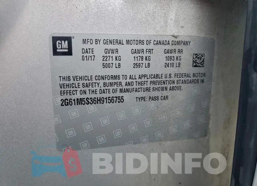 2G61M5S36H9156755 Photo# 12