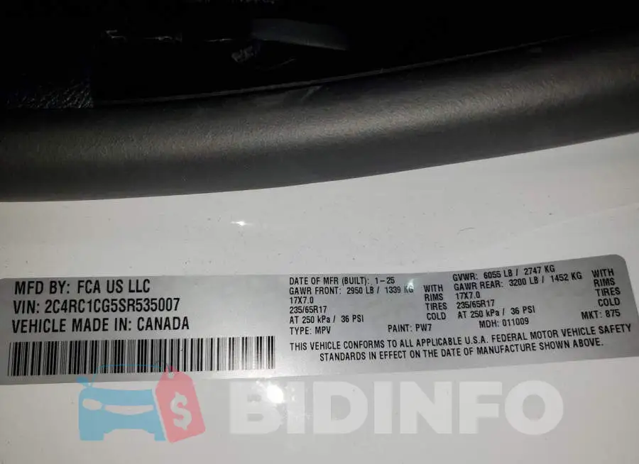 2C4RC1CG5SR535007 Photo# 13