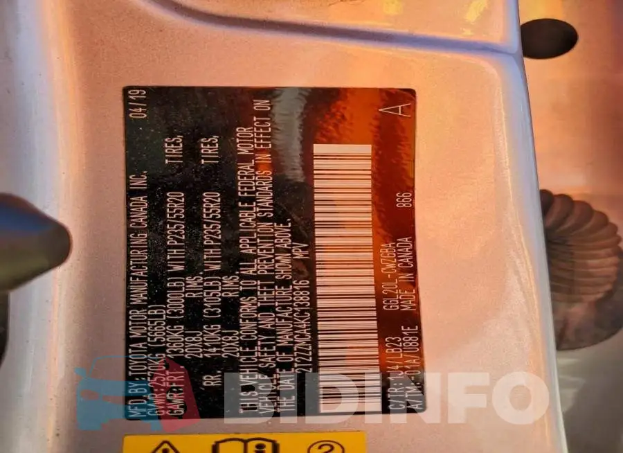 2T2ZZMCA4KC138816 Photo# 13