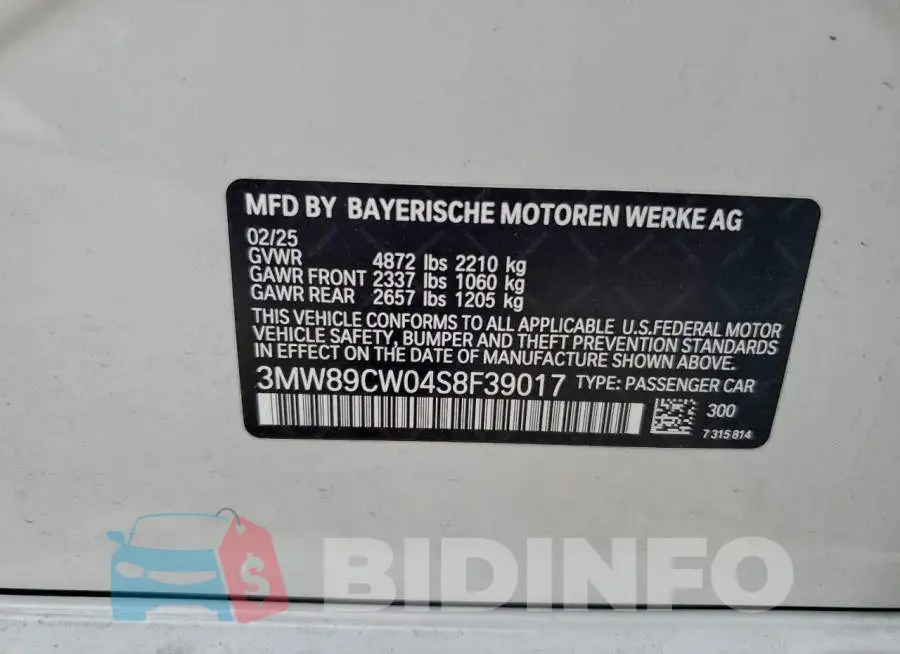 3MW89CW04S8F39017 Photo# 12