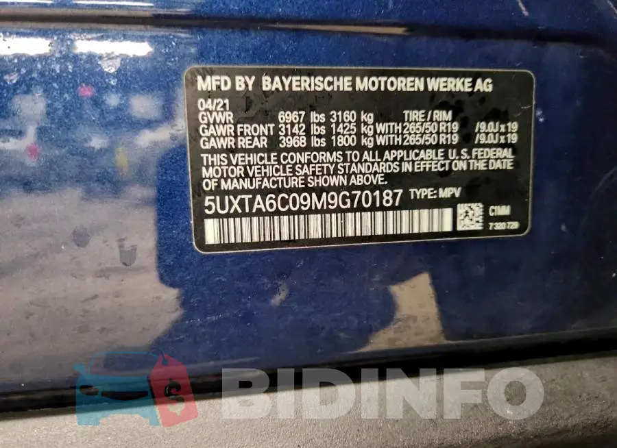 5UXTA6C09M9G70187 Photo# 13