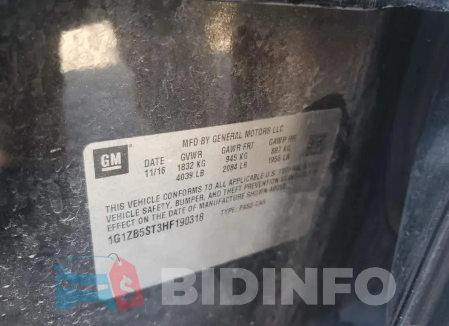 1G1ZB5ST3HF190318 Photo# 12