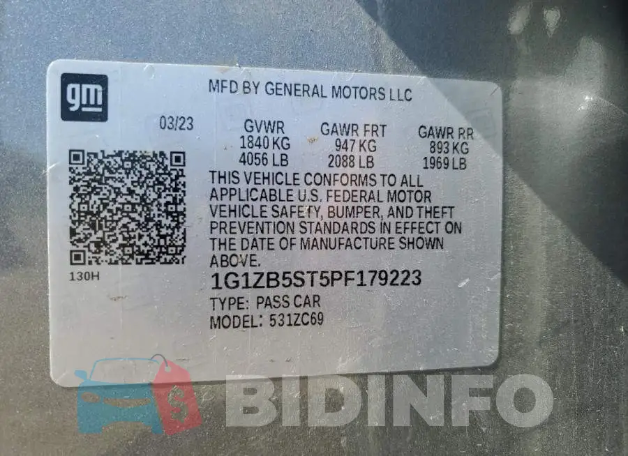 1G1ZB5ST5PF179223 Photo# 12