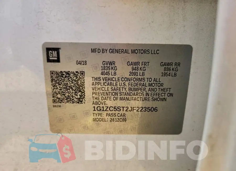 1G1ZC5ST2JF223506 Photo# 12
