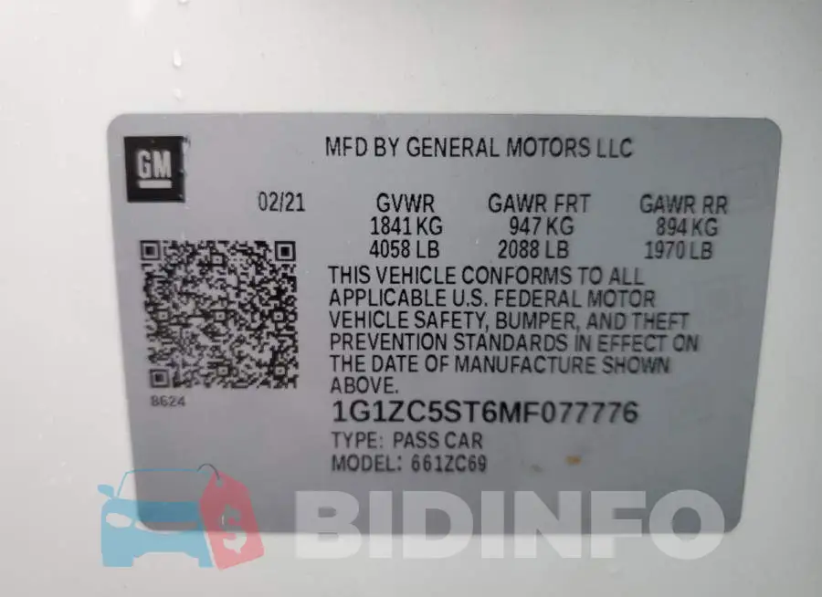 1G1ZC5ST6MF077776 Photo# 12