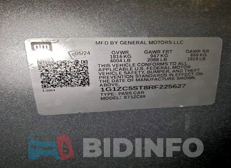 1G1ZC5ST8RF225627 Photo# 12