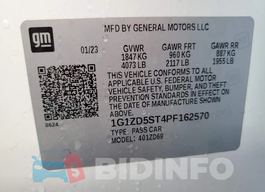 1G1ZD5ST4PF162570 Photo# 13