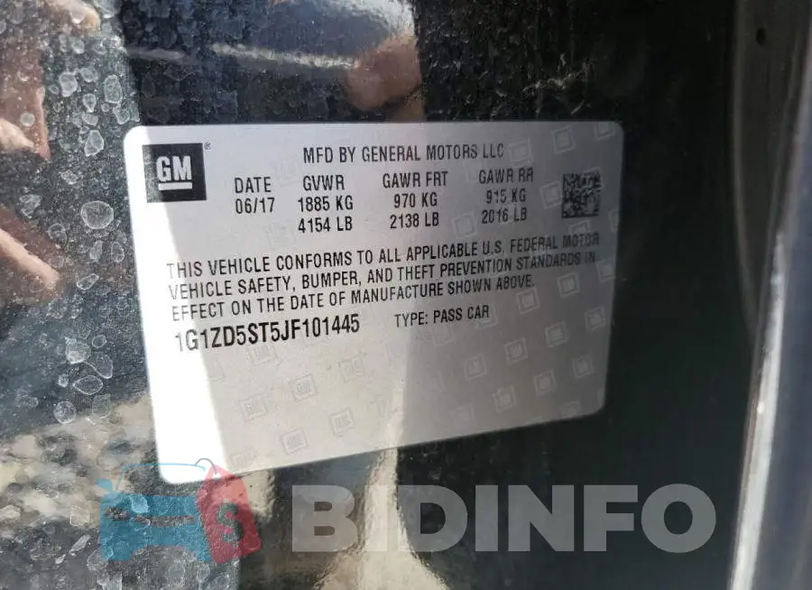 1G1ZD5ST5JF101445 Photo# 12