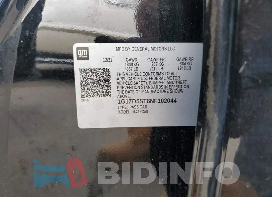 1G1ZD5ST6NF102044 Photo# 12