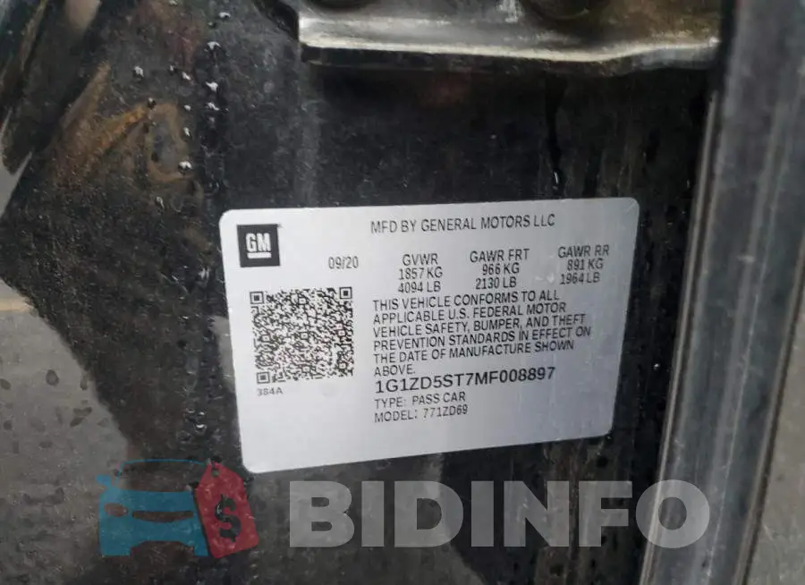 1G1ZD5ST7MF008897 Photo# 12