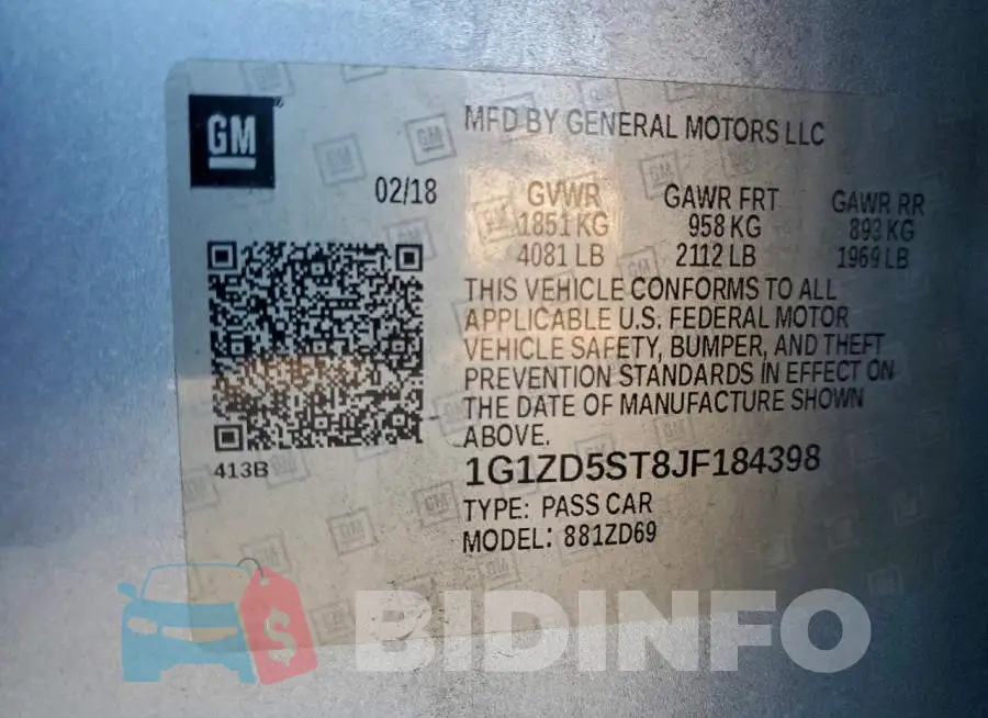 1G1ZD5ST8JF184398 Photo# 12