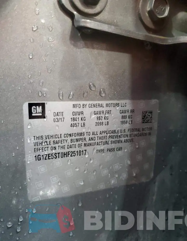 1G1ZE5ST0HF251017 Photo# 13