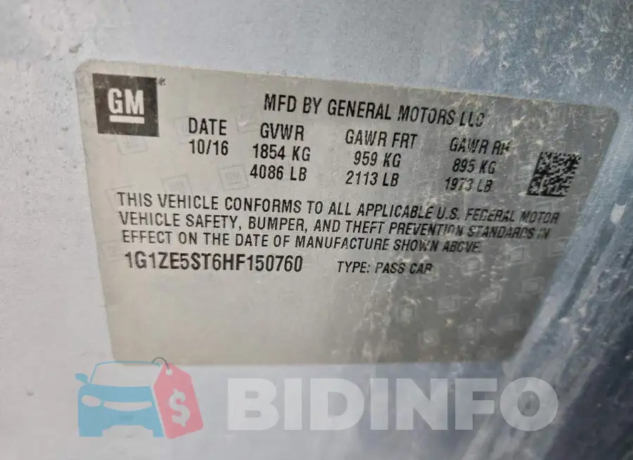 1G1ZE5ST6HF150760 Photo# 12