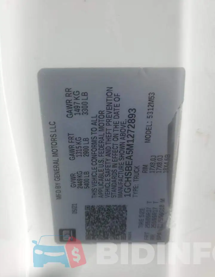 1GCHSBEA5M1272893 Photo# 12