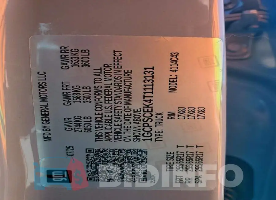 1GCPSCEK4T1113131 Photo# 12