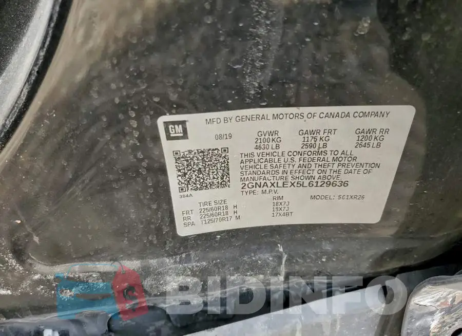 2GNAXLEX5L6129636 Photo# 13