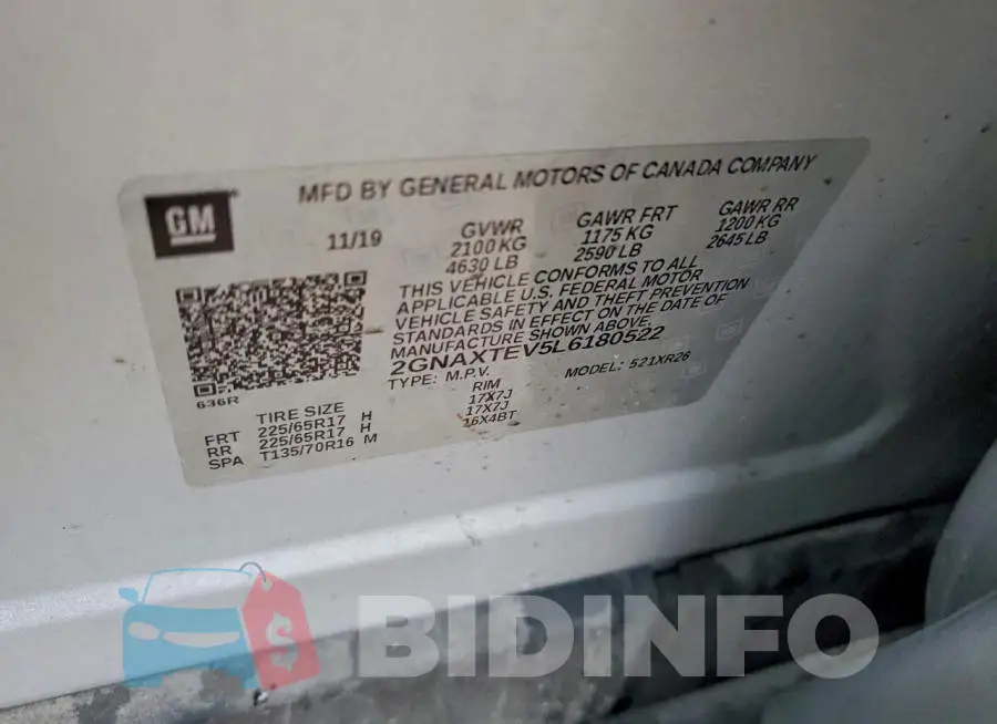 2GNAXTEV5L6180522 Photo# 13