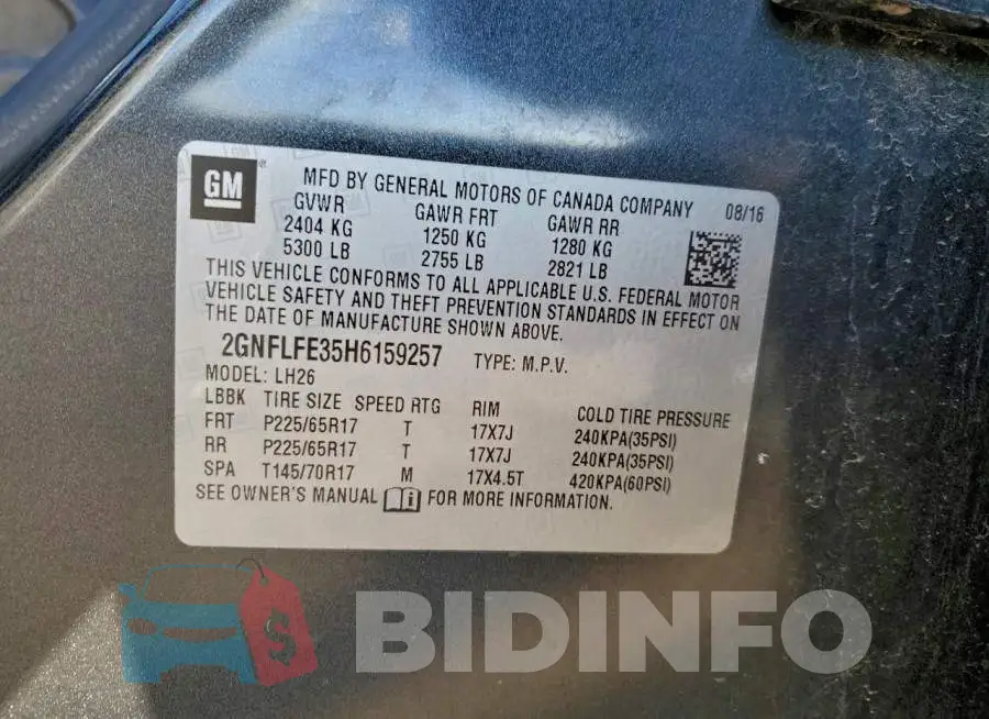 2GNFLFE35H6159257 Photo# 13