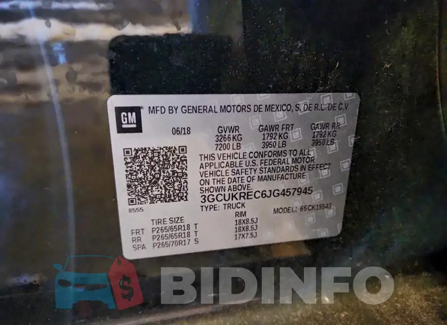 3GCUKREC6JG457945 Photo# 12