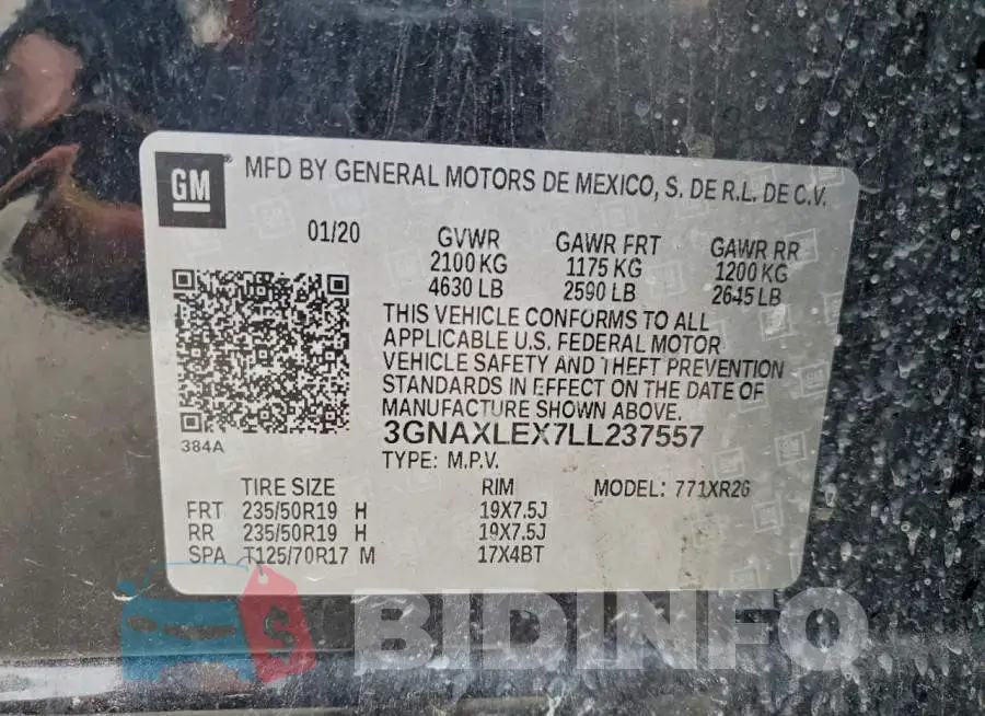3GNAXLEX7LL237557 Photo# 13