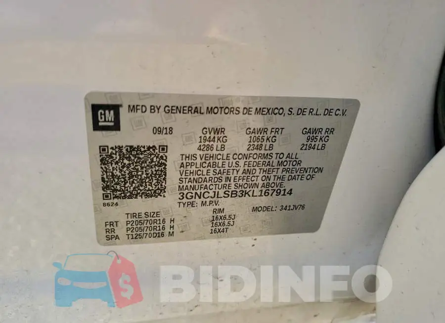 3GNCJLSB3KL167914 Photo# 12