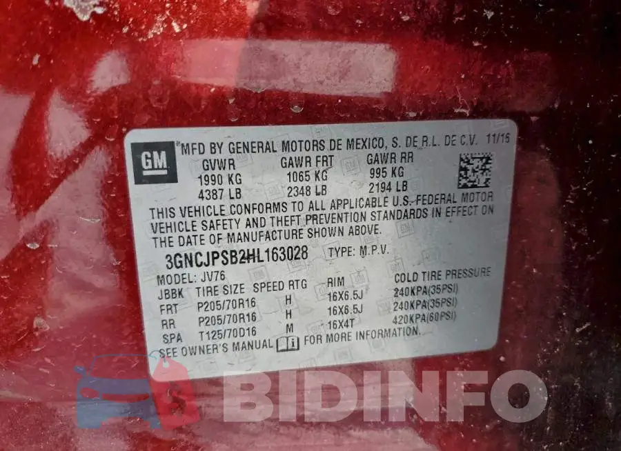 3GNCJPSB2HL163028 Photo# 13