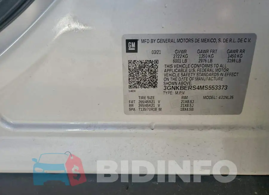 3GNKBERS4MS553373 Photo# 13