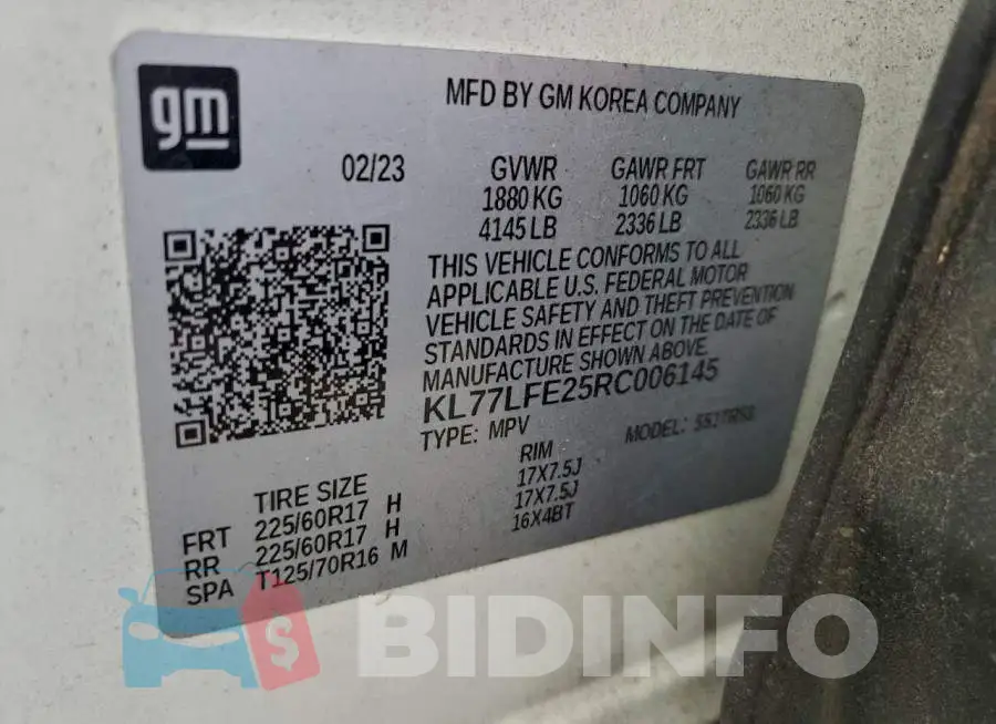 KL77LFE25RC006145 Photo# 12