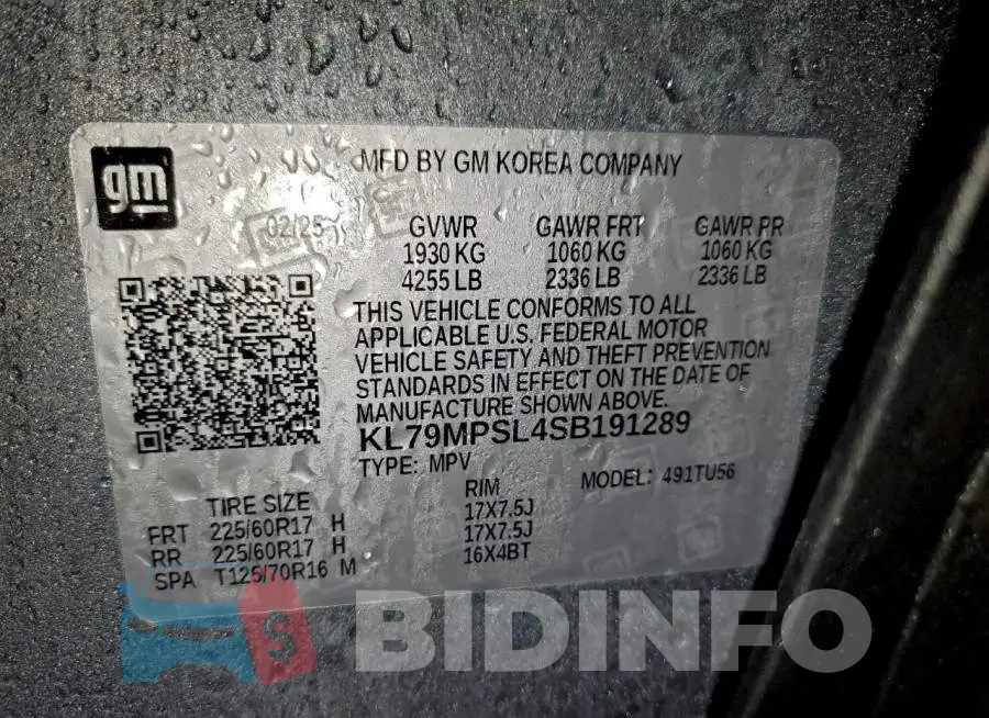 KL79MPSL4SB191289 Photo# 13