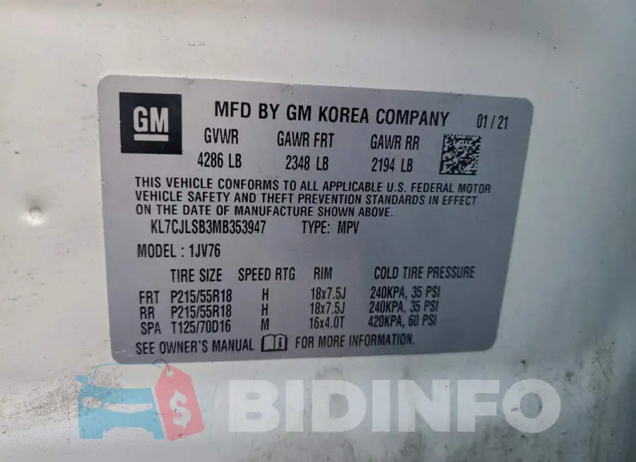 KL7CJLSB3MB353947 Photo# 14